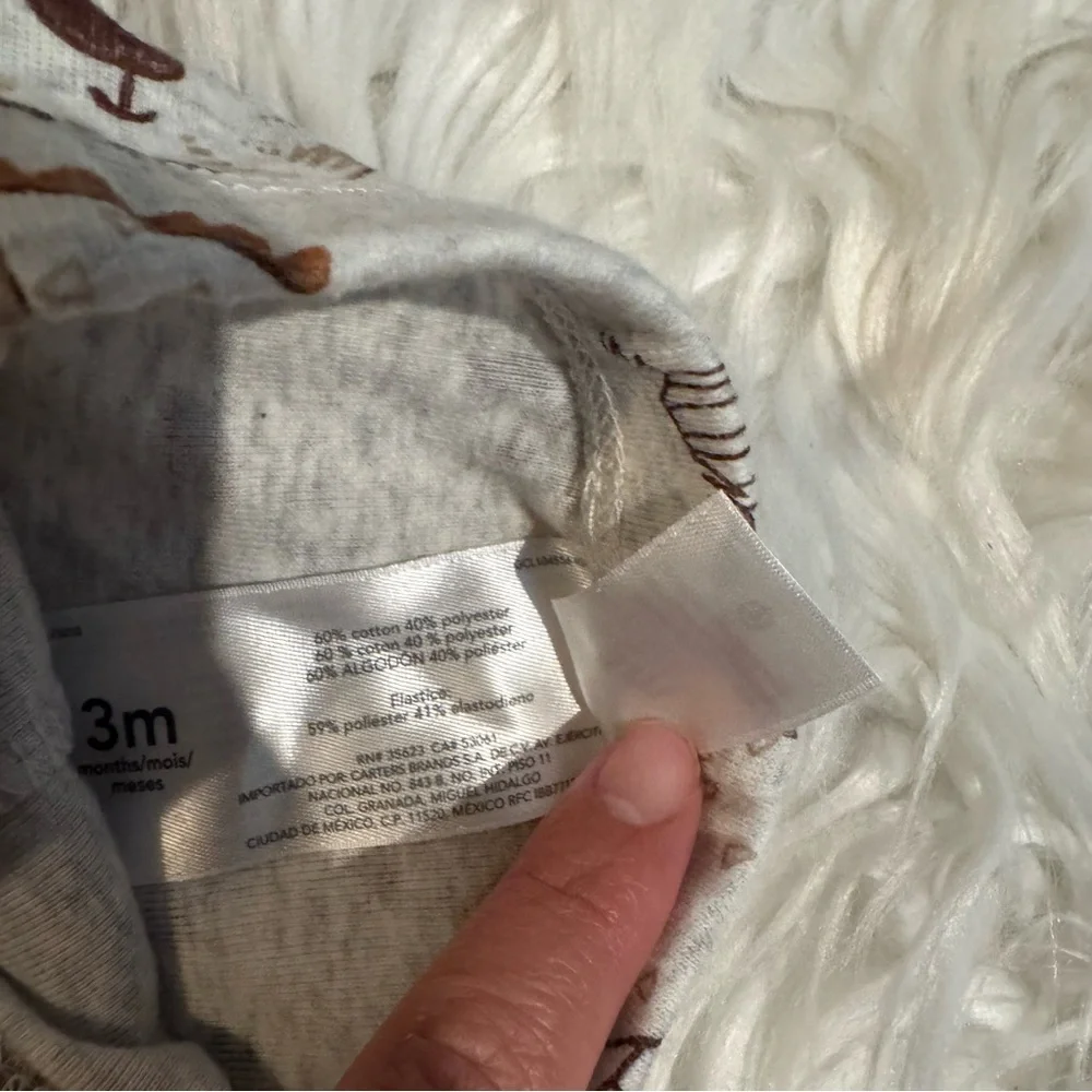 Carter’s Baby Boys 3M Safari Animal 2pc Outfit Set
